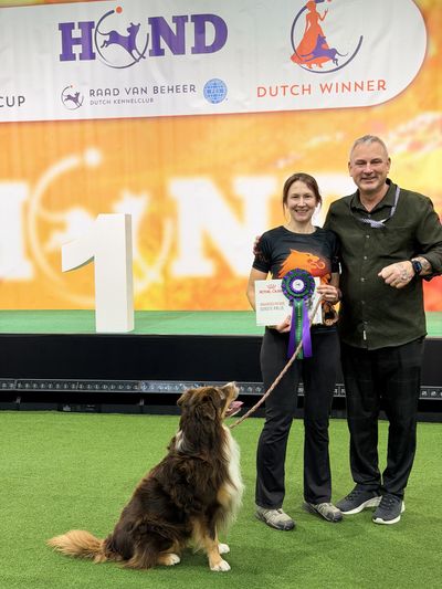 Evelien &amp; San together with Paul Moore